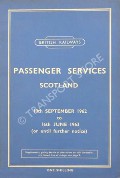 Passenger Services Scotland [Timetable], 10th September 1962 to 16th June 1963 by British Railways Scottish Region